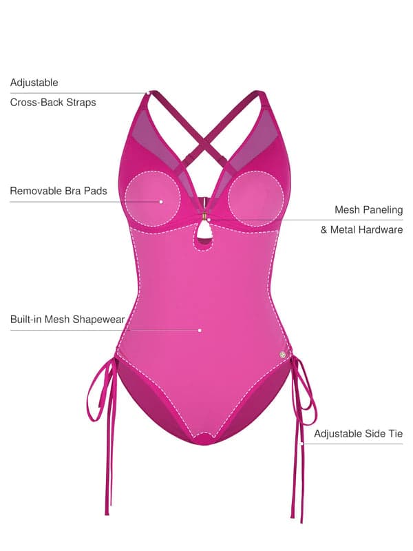 ANSA- Sculpting Mesh Stylish Swimsuit
