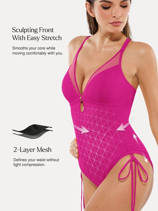 ANSA- Sculpting Mesh Stylish Swimsuit