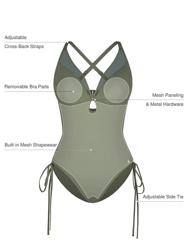 ANSA- Sculpting Mesh Stylish Swimsuit