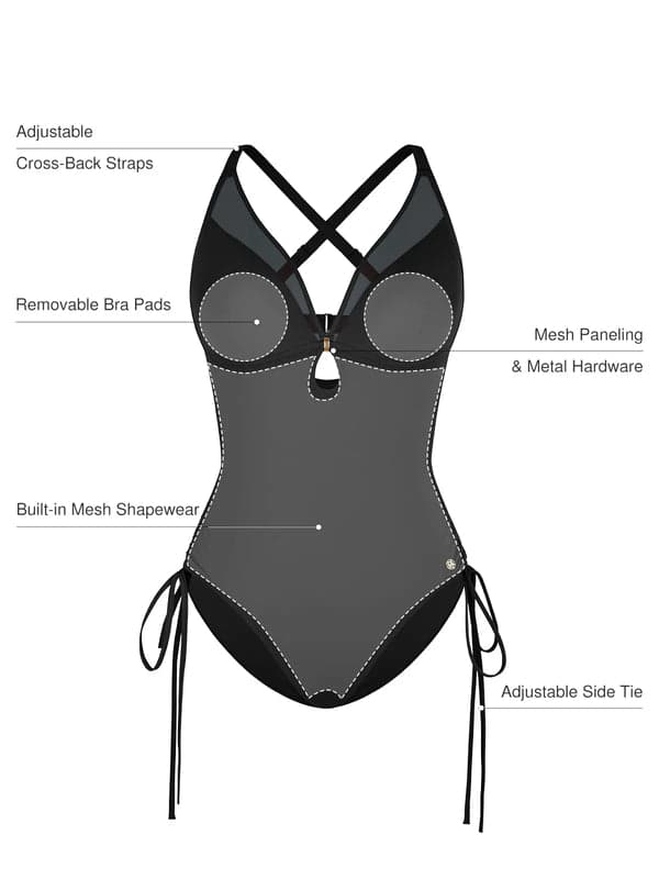 ANSA- Sculpting Mesh Stylish Swimsuit