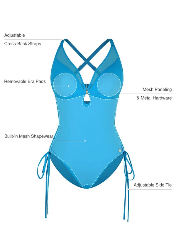 ANSA- Sculpting Mesh Stylish Swimsuit