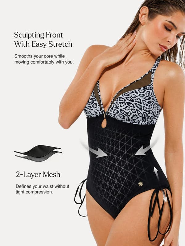ANSA- Sculpting Mesh Stylish Swimsuit