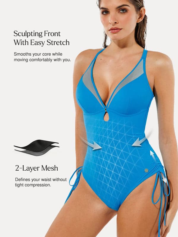 ANSA- Sculpting Mesh Stylish Swimsuit