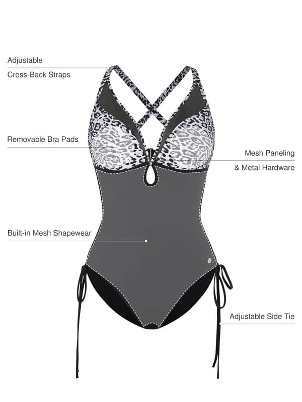 ANSA- Sculpting Mesh Stylish Swimsuit