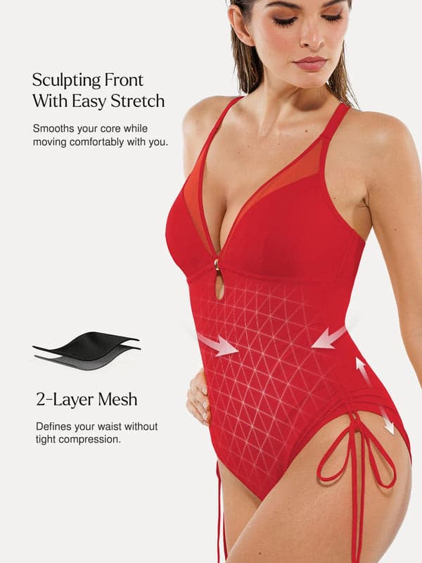 ANSA- Sculpting Mesh Stylish Swimsuit