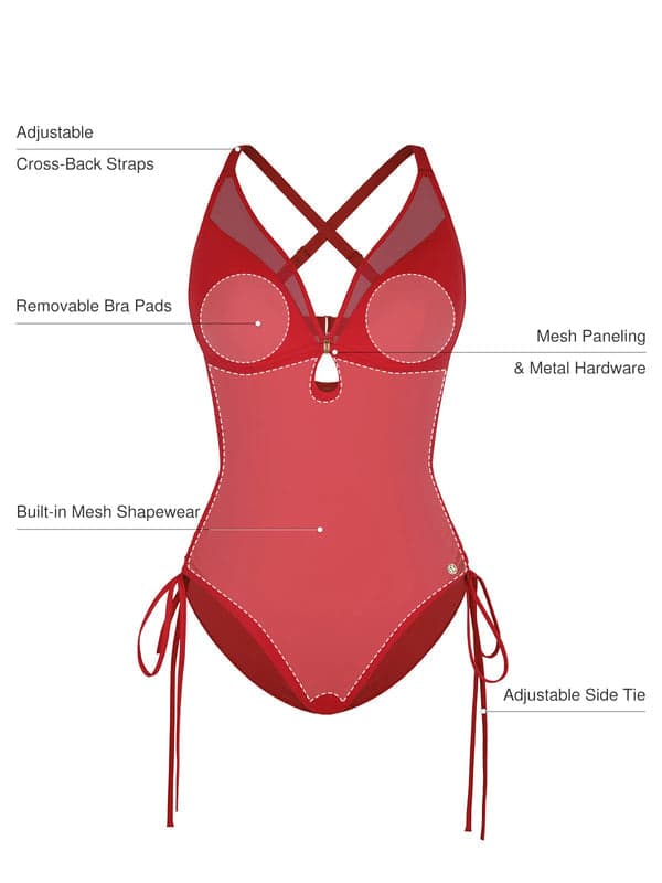 ANSA- Sculpting Mesh Stylish Swimsuit