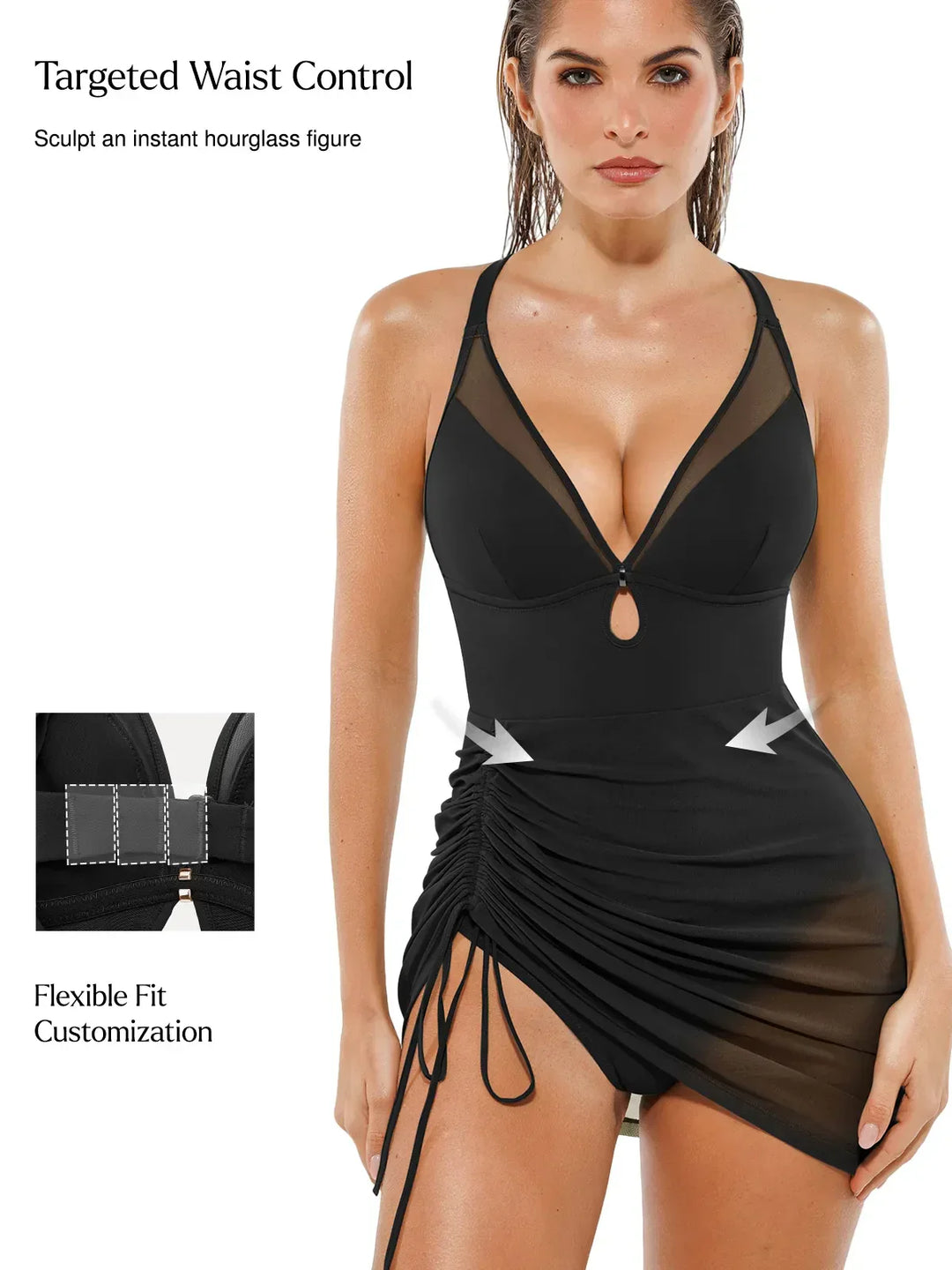 ANSA- Sculpting Mesh Stylish Swimsuit