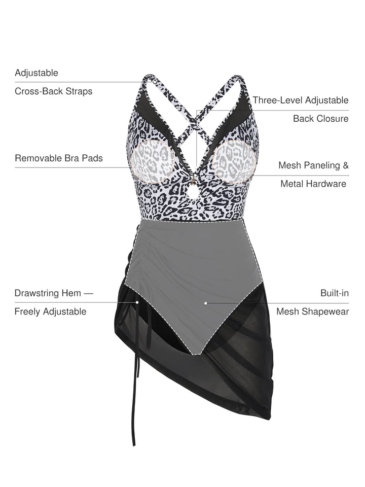 ANSA- Sculpting Mesh Stylish Swimsuit