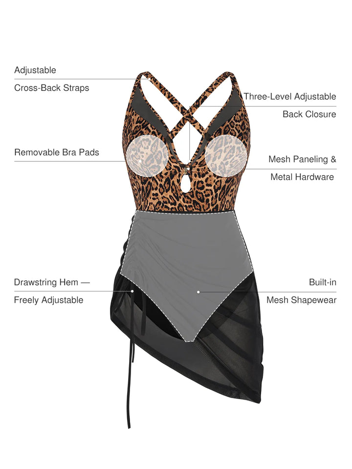 ANSA- Sculpting Mesh Stylish Swimsuit