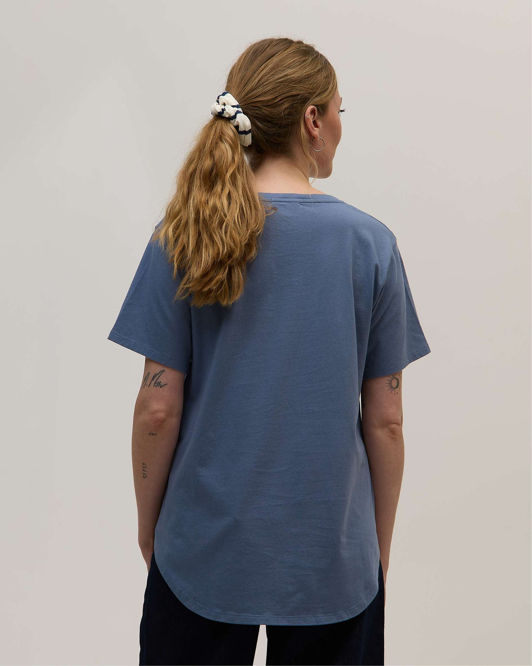 MIA- Blue V shape cotton t shirt