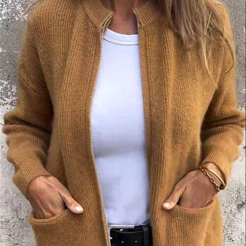 MOLLY - cozy knit zip Jacket