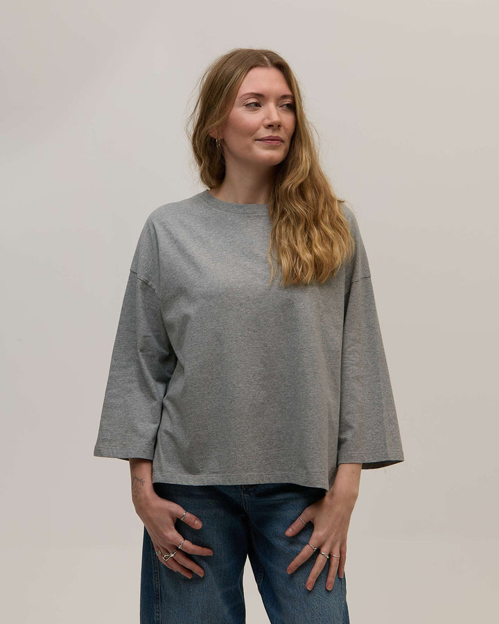 ALANNAH - Cotton Grey T-Shirt